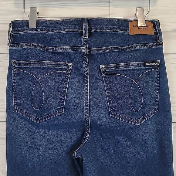 Calvin Klein Skinny Jeans High Rise Blue Denim Womens Size 10 - Picture 7 of 15